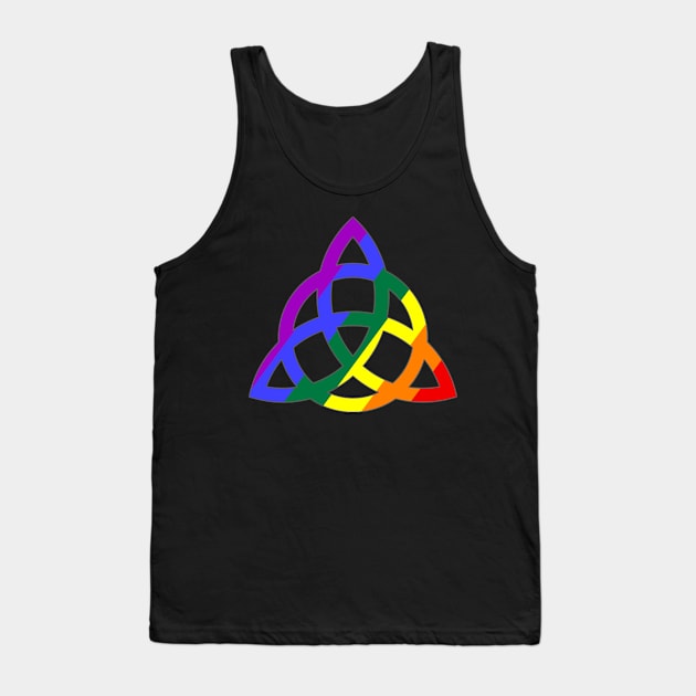 Rainbow Pentacle Wiccan Witch Symbol Tank Top by AmandaPandaBrand